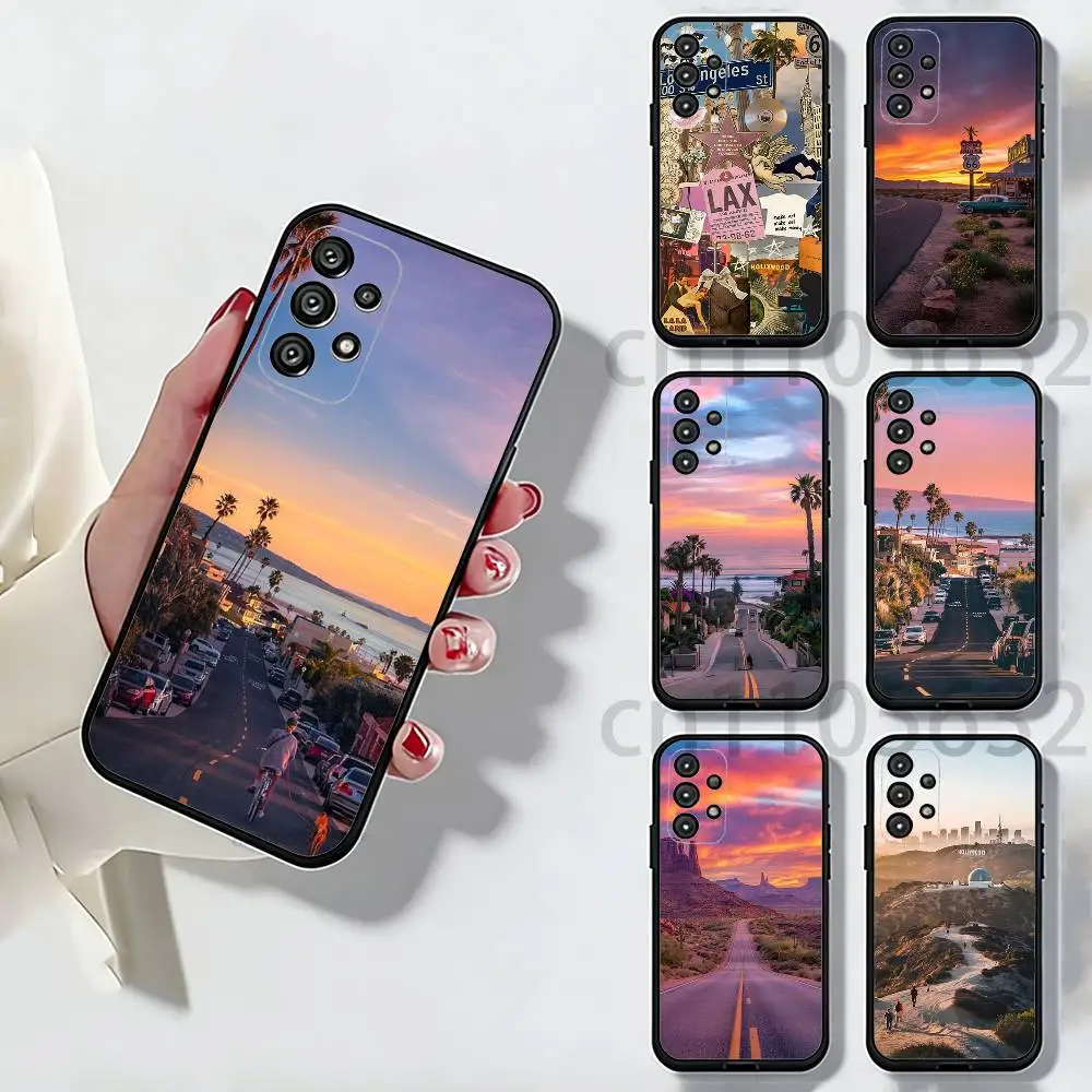 Travel Los Angeles California Phone Case For Samsung Galaxy S21 22 23 24 S25 Ultra PlusS20 FE S10 Plus  Cover Funda