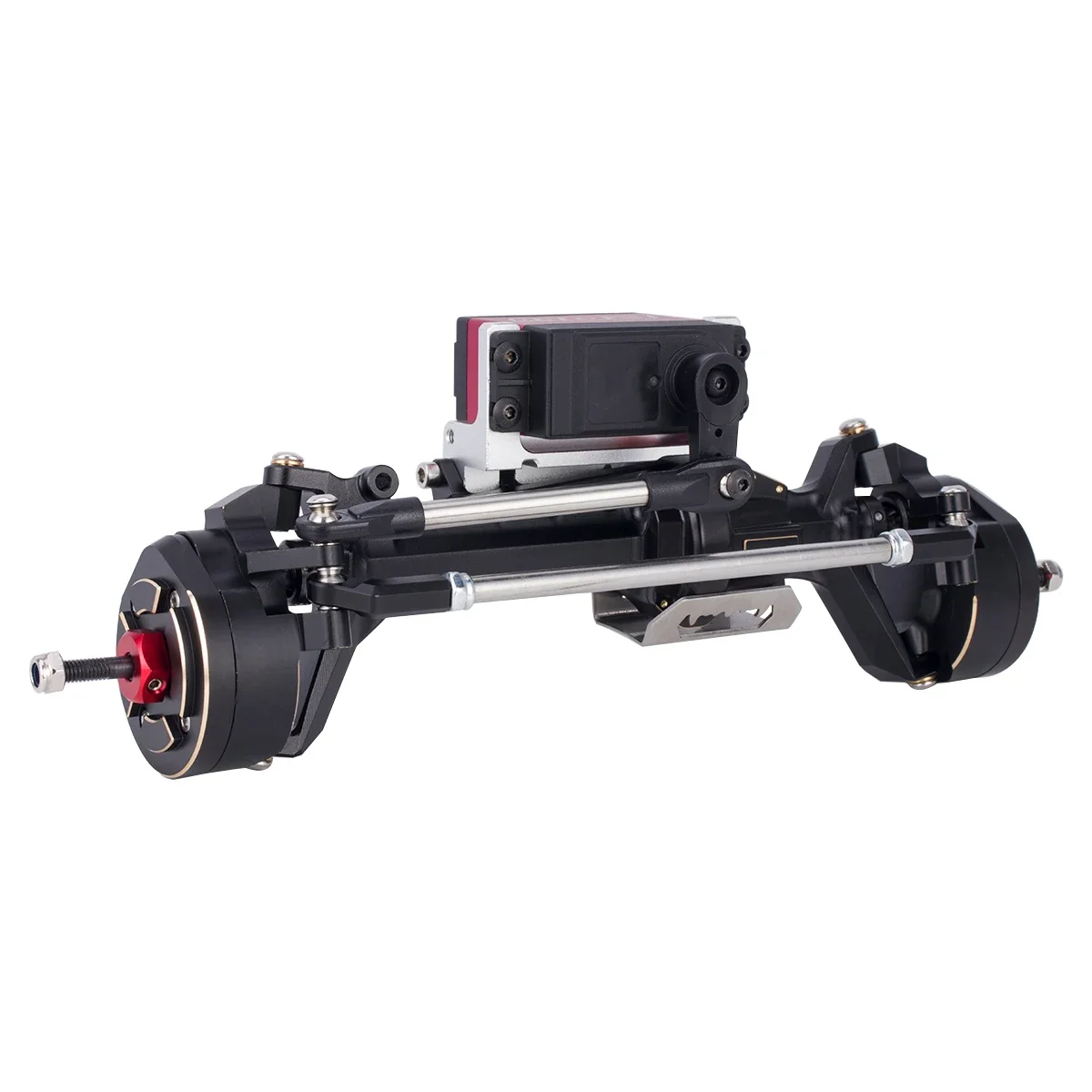 Alumínio Offset SCX10 III Eixo Portal com Velocidade Constante Driveshift, Dual Servo Mount Steering Rod para 1:10 RC Crawler Car