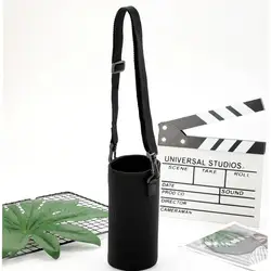 Black Bottle Carrier Insulat Bag Water Bottle Carrier Water Neoprene Holder Shoulder Insulated Pouch Strap Cover Bag S8C9