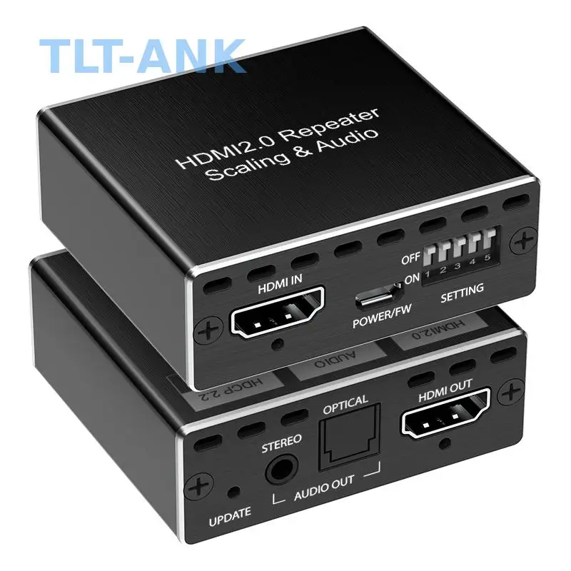4k60 1x1 HDMI Audio Extractor Supports Scaler Output,4K to 1080P Support Audio DE-embed HDR10  Digital Audio Format,