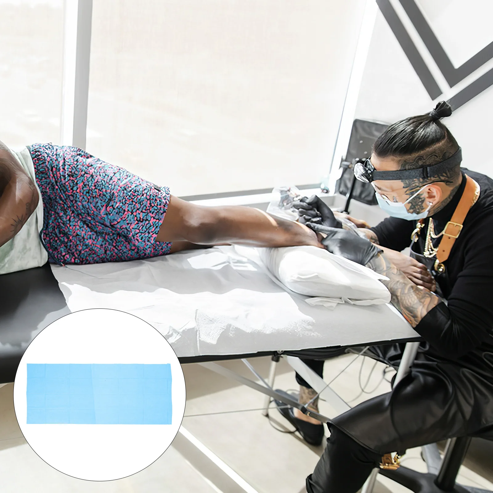 

Tattoo Table Cover Disposable Non-Woven Mat For Ink Dye Practice Nail Art Salon Desktop Protector Bed Sheet Replacement