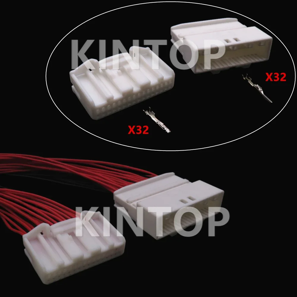 1 Set 32 Pins Car Navigation Host Instrument Wire Harness Connector AC Assembly For Toyota 1318747-1 1473799-1 1612268-1