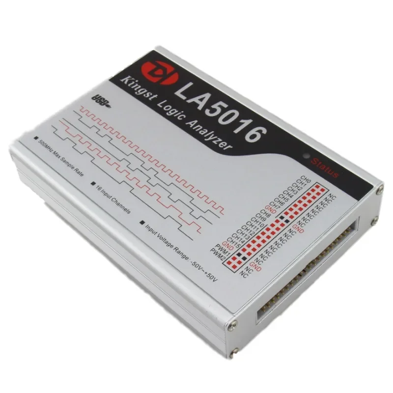 

LA5016 USB Logic Analyzer 500M max sample rate,16Channels,10B samples, MCU,ARM,FPGA debug tool,