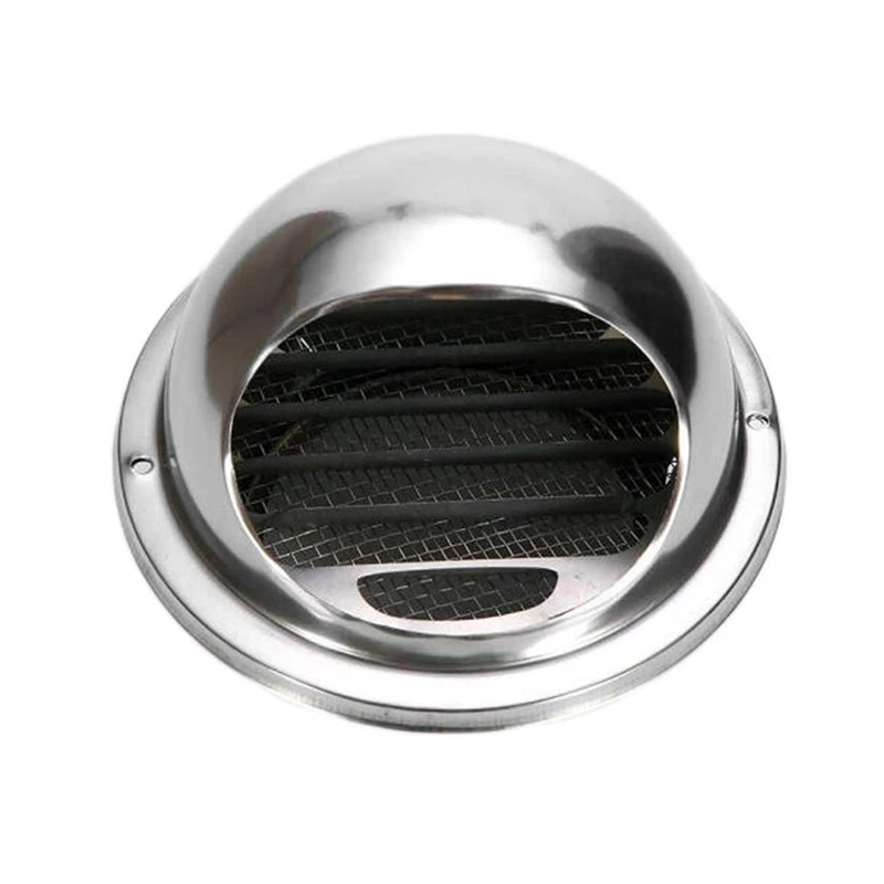 304 Stainless Steel Air Vent Round Grille Ventilation Cover Wall Vent Outlet 4 Inch
