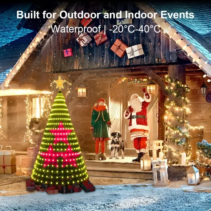 [أضواء شجرة عيد الميلاد DIY] 400LED 7FT أضواء شجرة عيد الميلاد مع جهاز التحكم عن بعد والتطبيق لديكور العطلة الداخلية/الخارجية