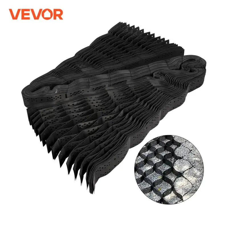 VEVOR Geo Grid Ground Grid 9x17 ft Geo Cell Grid 4 Inch Thick Gravel Grid HDPE Material Ground Stabilization Grid 1885 LBS Grid