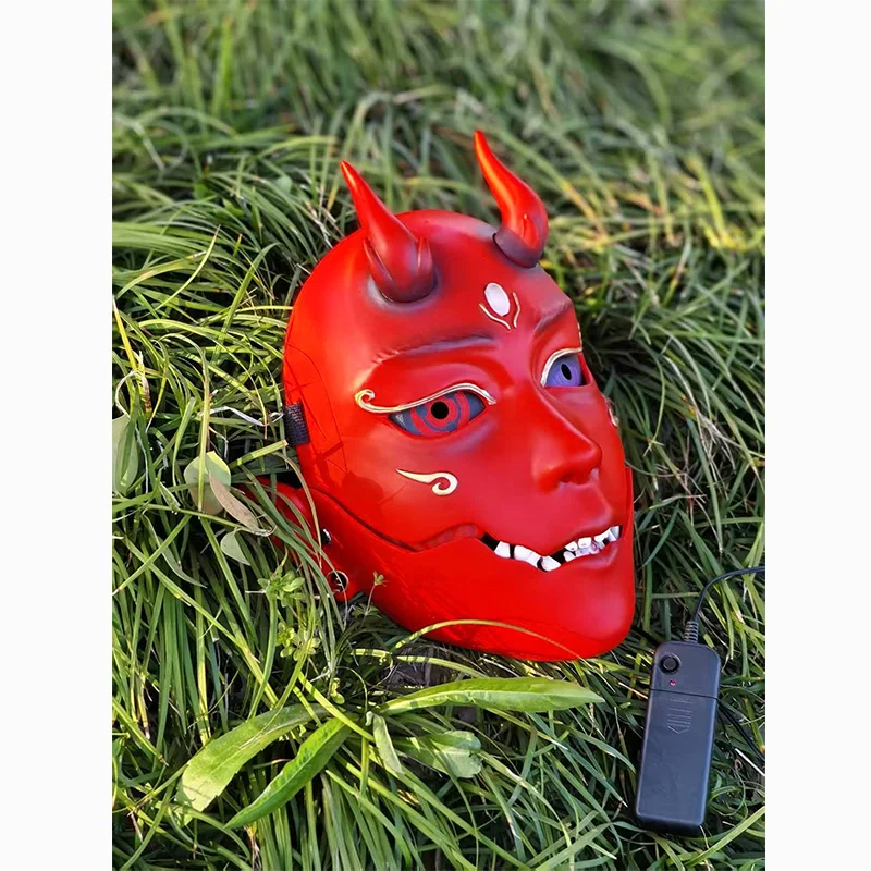 Open glow halloween two-dimensional male mask creative anime aycos ghost adult full face mask