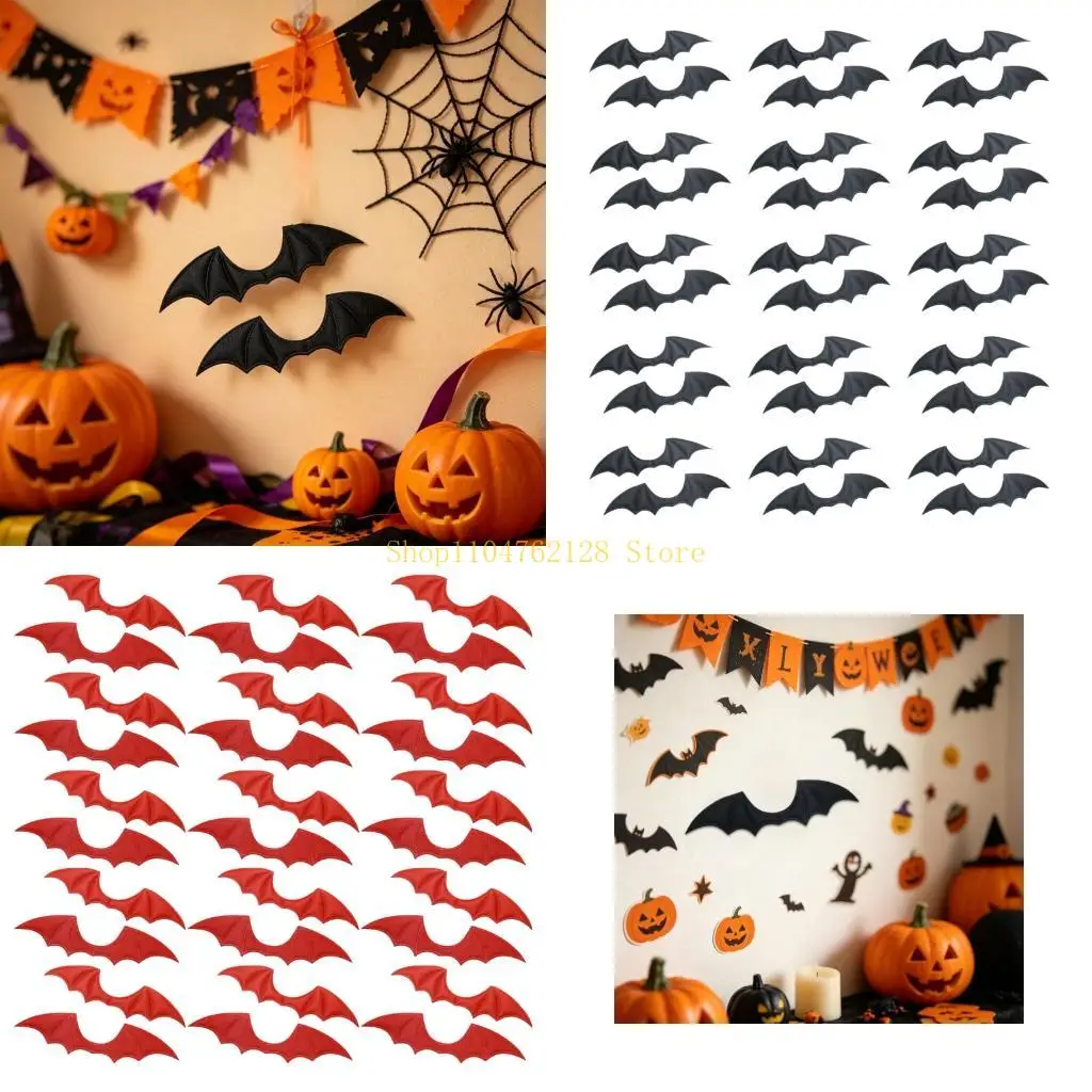30Pcs Cloth Bat Wing Halloween Costume Decoration For Handmade Hat Bag Clothing best sale