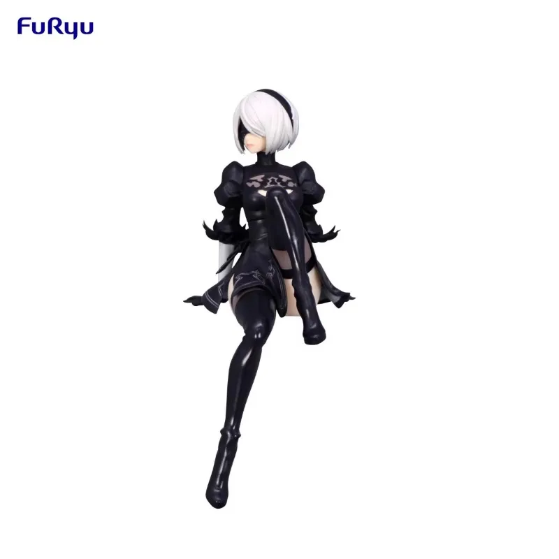 FuRyu Original NieR:Automata Noodles Stopper Figure Anime Figure 2B Action Figure Toys for Boys Girls Children Birthday Gifts