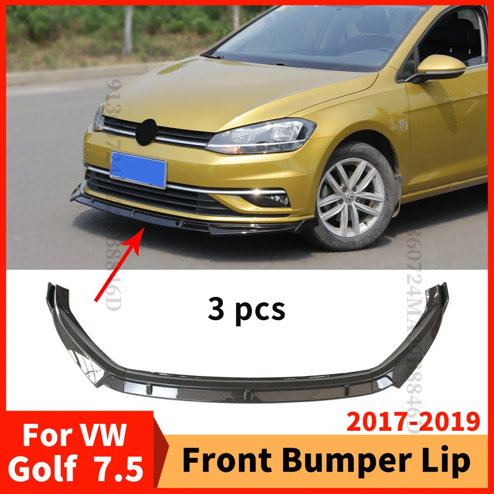 

Exterior Part Front Bumper Lip Chin Protection Tuning Accessories Splitter Spoiler For Volkswagen VW Golf 7.5 2017-2019 Guard