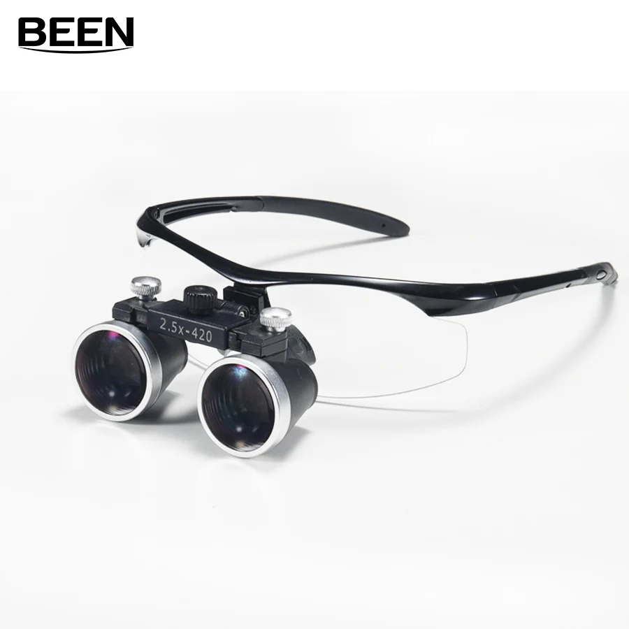 3.5x320-420mm Dental Loupes Goggles Lab Medical Magnifier Dentists  Surgical Optical lens magnifying glass Black