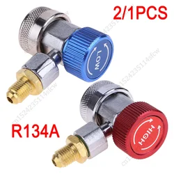 R134A Car A/C Air Conditioner Quick Coupler Connector Adapters H/L Manifold Connector Air Conditioning Refrigerant Adjustable