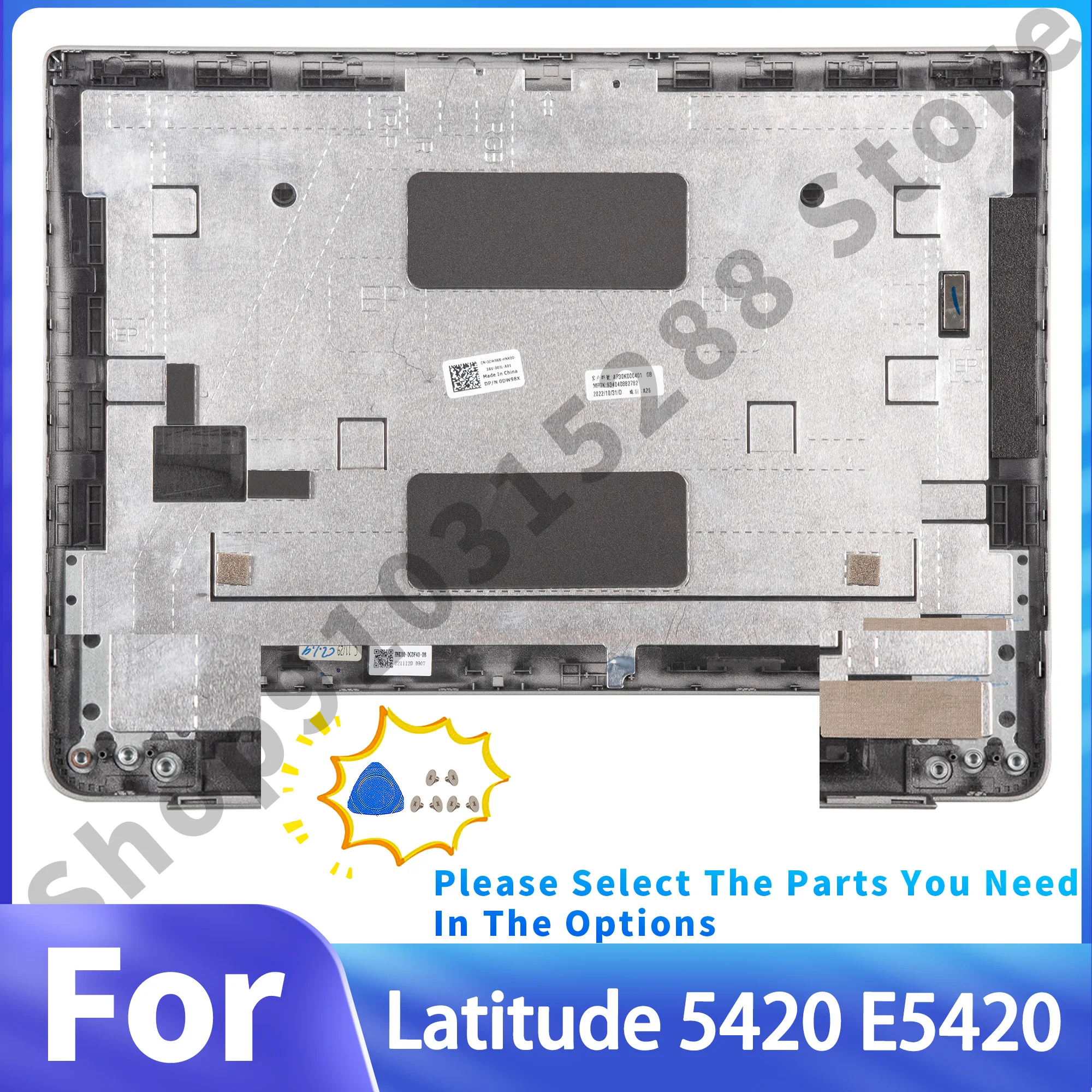 NEW Case For Latitude E5420 5420 Laptop LCD Back Cover 0DW98X Front Frame 02VJKP Upper A20696 Bottom 063DTN hinges