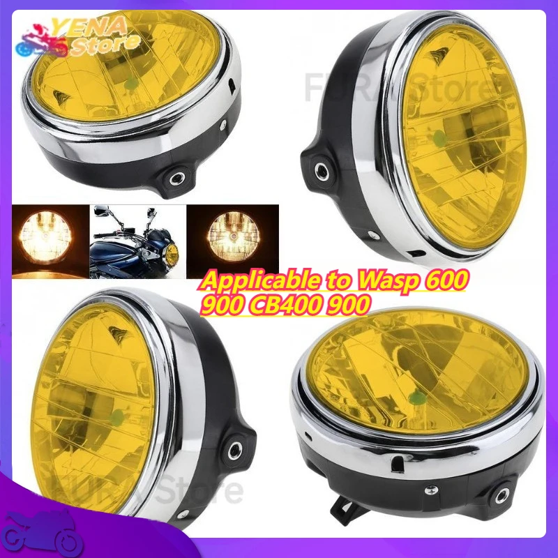 

Motorcycle Headlight Applicable to Wasp 600 900 CB400 900 Modification Headlight Assembly Crystal Headlight