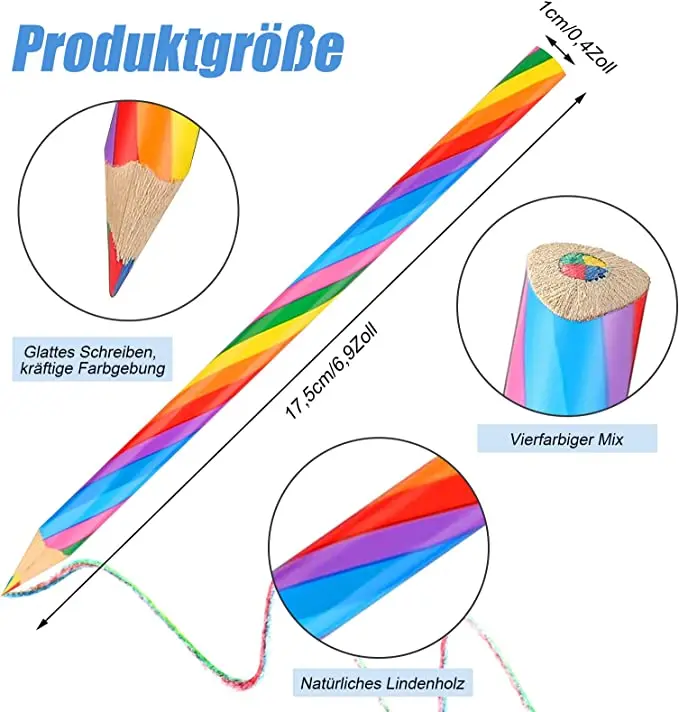 8-częściowy ołówek w kolorze tęczy Akcesoria do rysowania Narzędzie do malowania Ołówki do graffiti