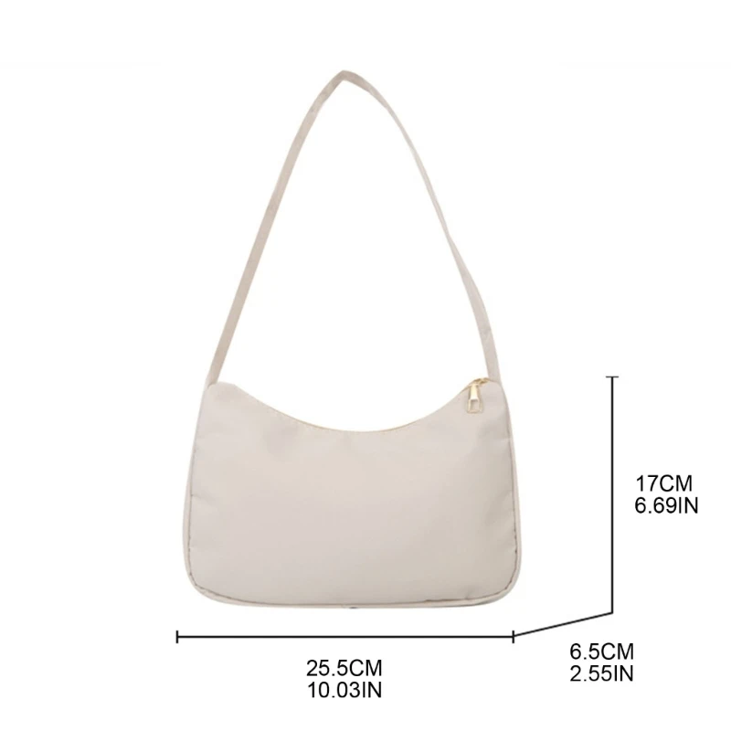 Shoulder Bags for Women Nylon Underarm Bag Retro Party Wedding Tote Handbag