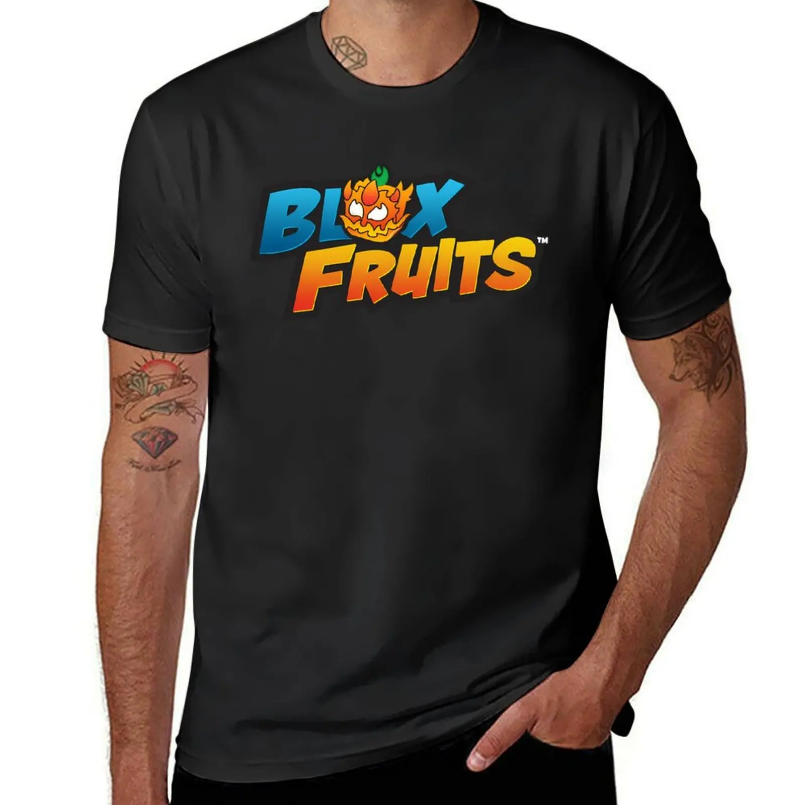 

Blox Fruits Merch Blox Fruits Logo T-Shirt Aesthetic clothing for a boy animal prinfor boys Men's t shirts