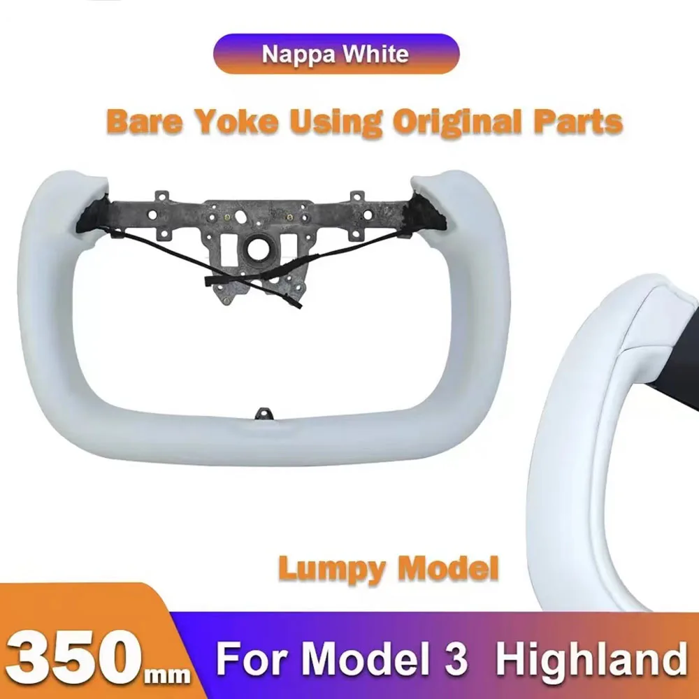 Verwarmde stuurwielbevestiging voor Tesla Model 3 Highland 2024 2025 2026 Gepersonaliseerde race lederen op maat gemaakte accessoires