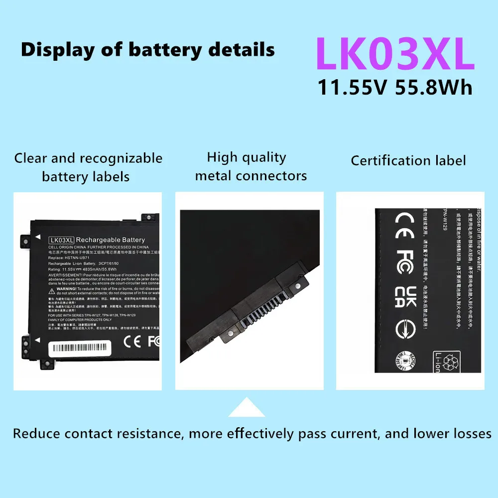 LK03XL Battery For HP Envy x360 15z 17-AE 17M-AE 17-BW 15-BP 15-BQ 15M-BP 15M-CP 15M-CN 15-BQ000NO HSTNN-LB7U TPN-W127 TPN-W128