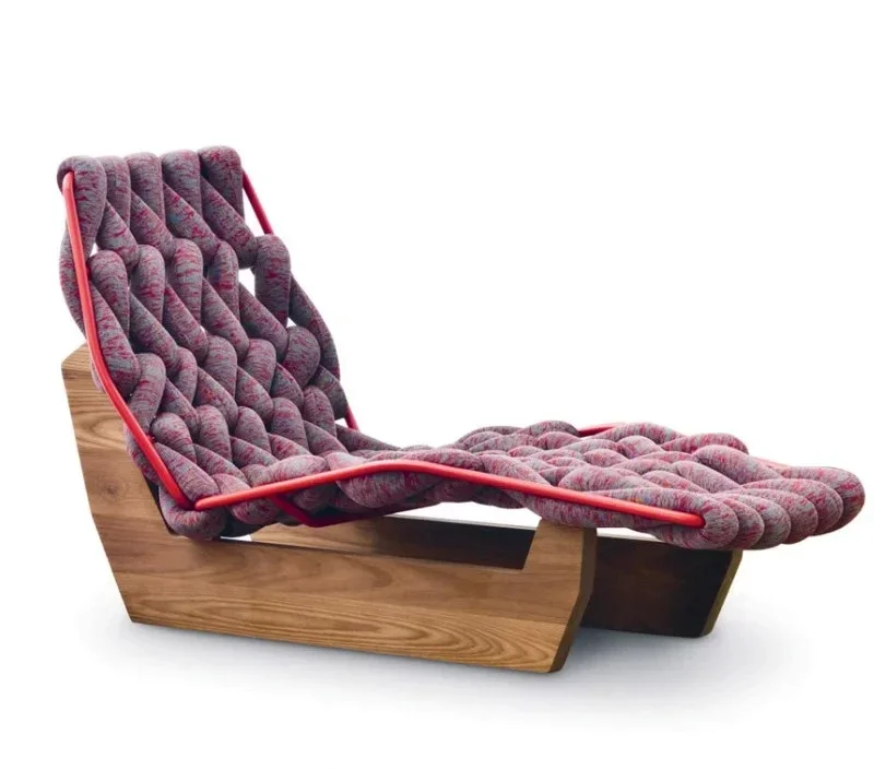 JJ Balcony small sofa rattan creative outdoor furniture designer art villa bed courtyard open-air garden