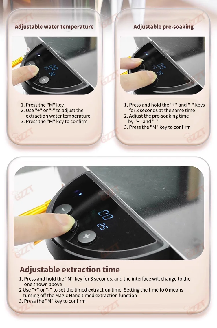 GZZT M3PRO Semi-Automatic Espresso Machine OPV Stabilized Coffee Machines Built-In 2L Water Tank Dual Pump for Coffee Maker 220V