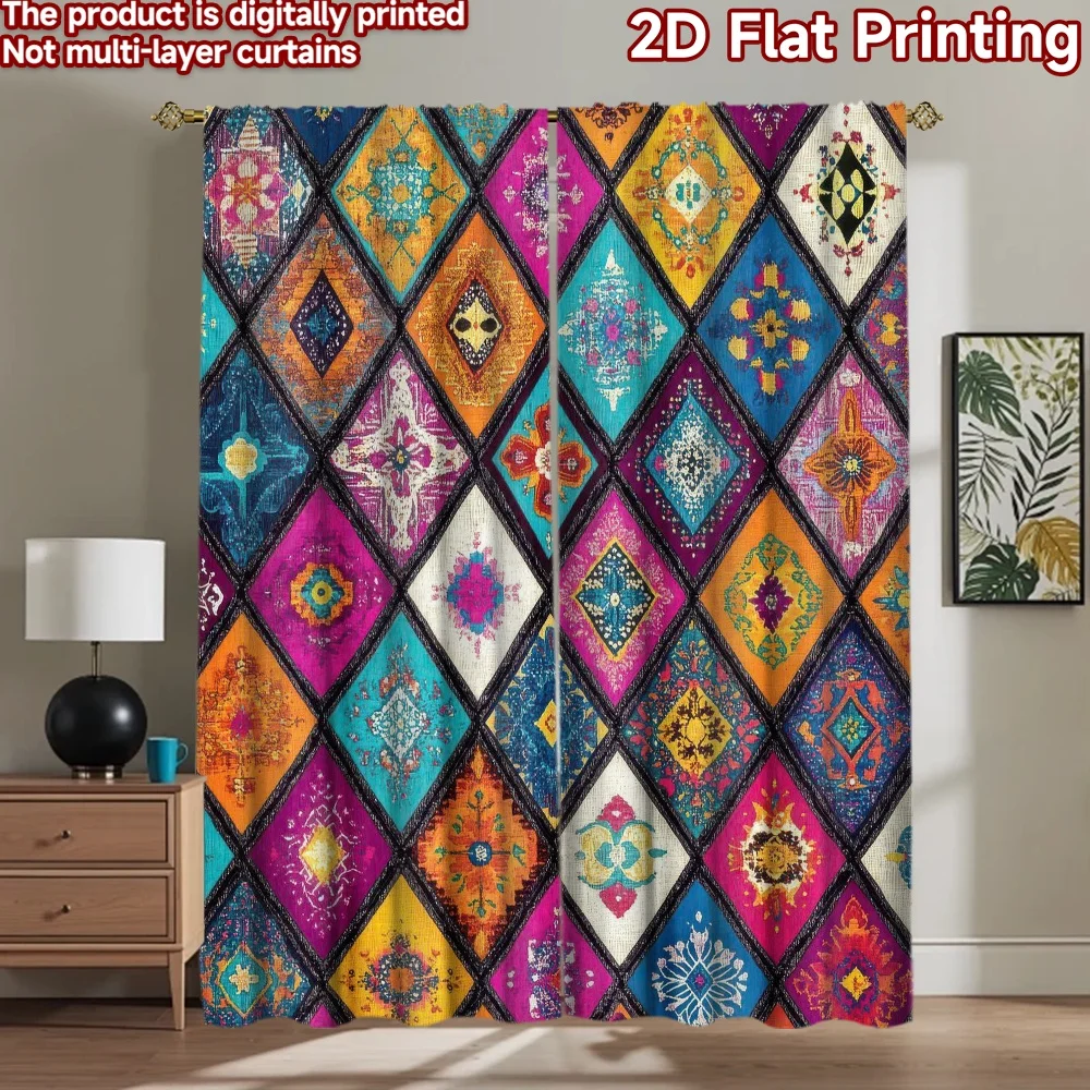 

1pc 2D flat Photography Backdrop Popular Tapestry Colorful Geometric Shapes 100% Polyester Festive Wall Decor for Photo booths