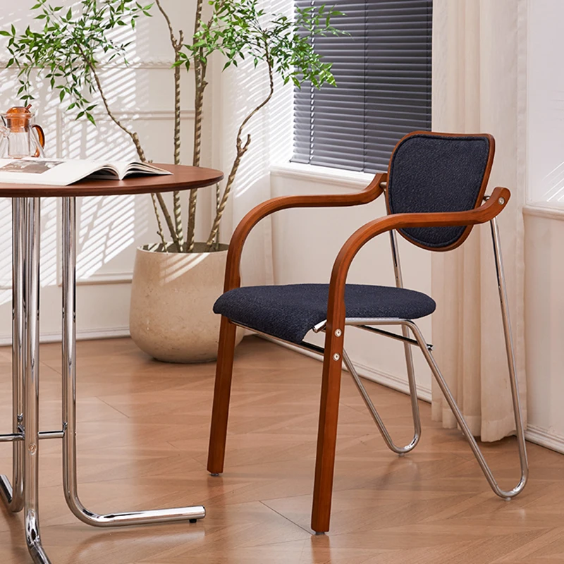 Nordic Luxury Dining Chair Modern Originality Coffee Shop Living Room Dining Chair Balcony Salon Home Furniture Sandalye FYDC image 3