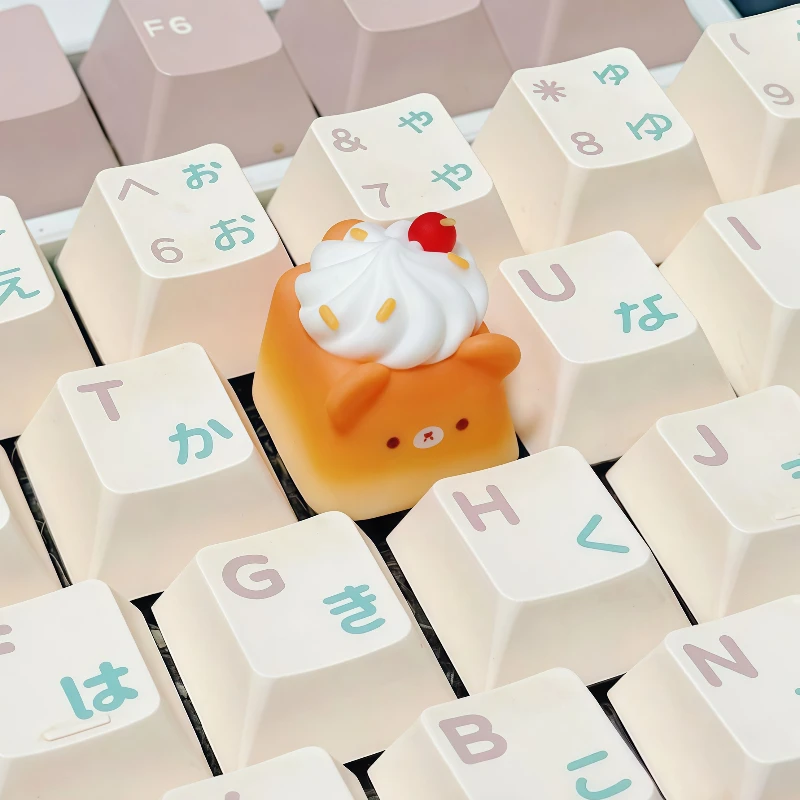 

Sovis милый кремовый медведь Keycap Artisan персонализированные индивидуальные полимерные колпачки для клавиатуры для DIY механическая клавиатура подарок для девочки MX Switch