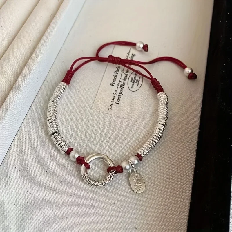 925 silver Ping An wealth accumulation bracelet, suitable for Mother's Day and graduation season gifts