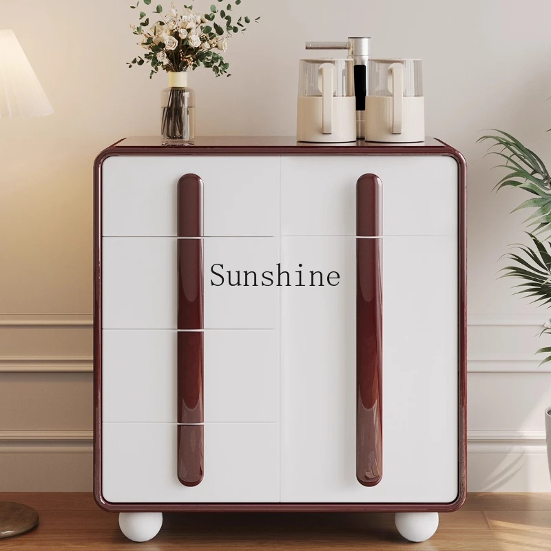 Retro red health smart tea bar machine, locker integrated drinking water tea making machine