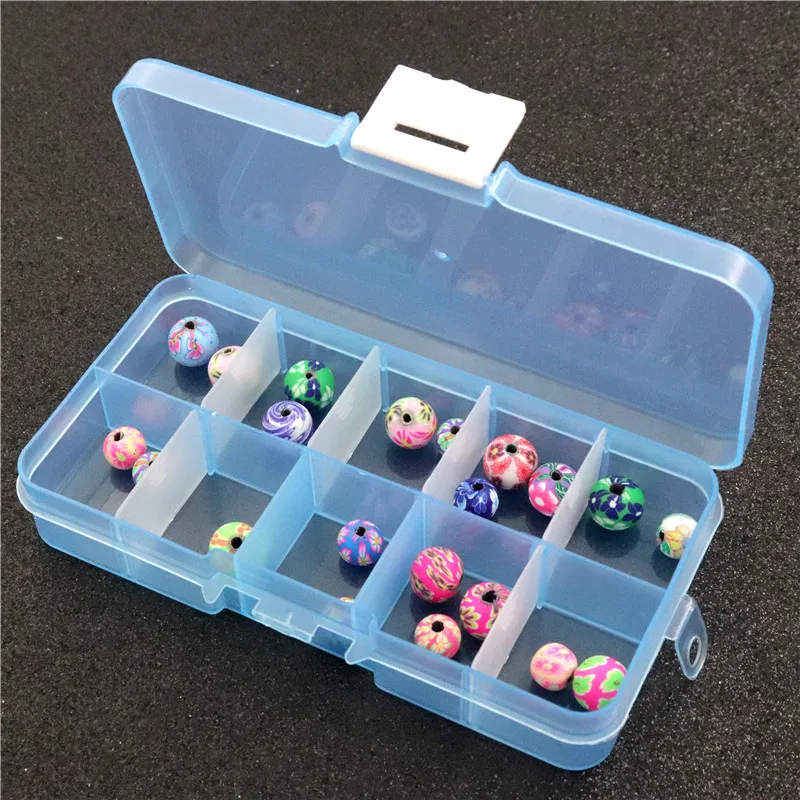 10 Grid 4 Colors Square Storage Box Hard Plastic Cases Jewelry Beads Container Pills Box Small Objects DIY Accessories Organizer