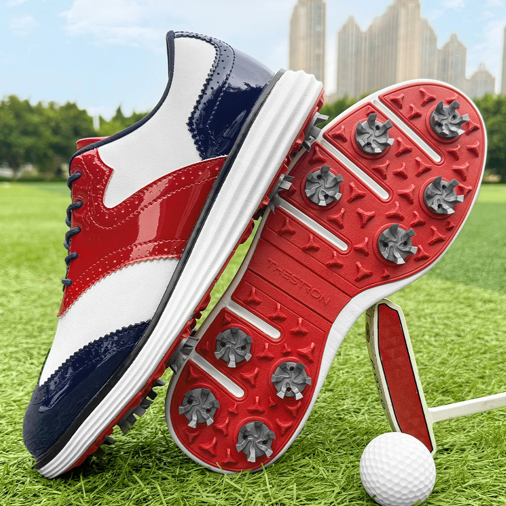 Golf Shoes for Men Anti-slip Spiked Sole Comfortable Breathable Golf Sneakers Outdoor Sports Golf Footwear for Golfer 39-48 - view 5