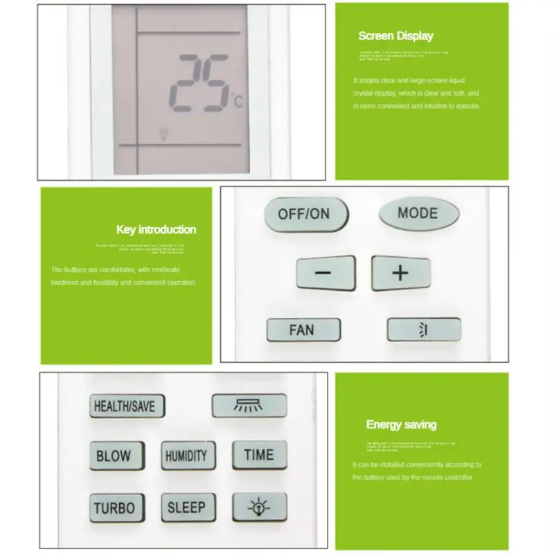 GREE Trane Electrolux 에어컨 리모컨, YB1F2 YB1F YB1FA YB1FAF YB1F2F YBOF YB1A21 YBOF2 YB0F