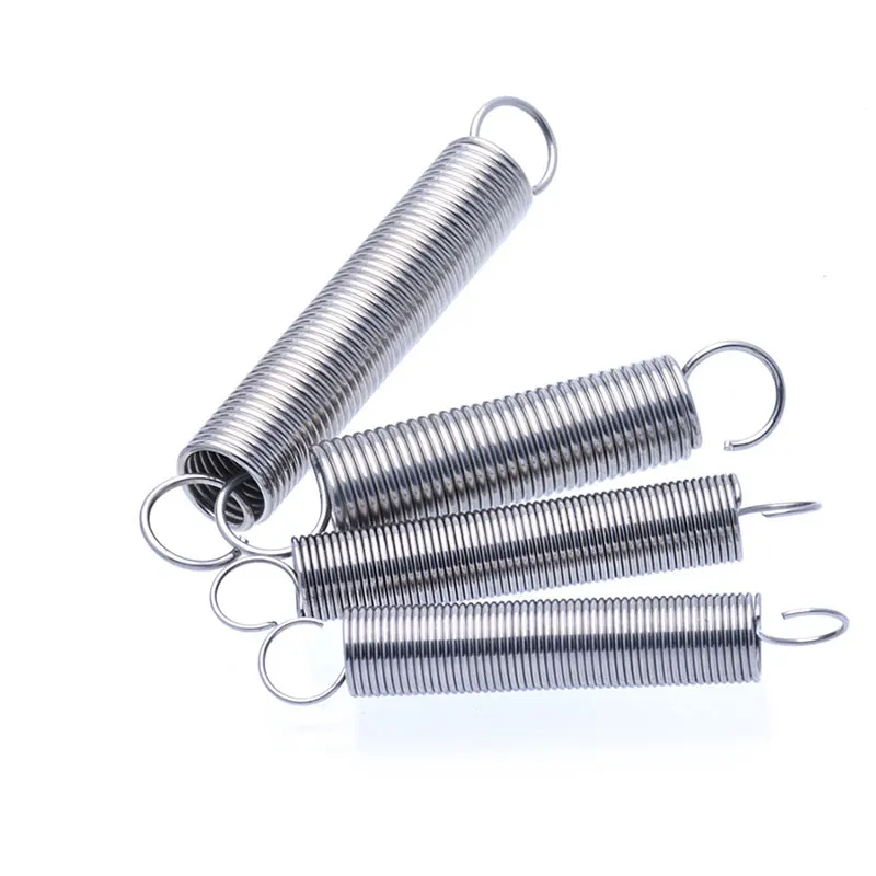 Stainless Steel S Hook Cylindroid Helical Pullback Extension Tension Coil Spring Wire Diameter 0.8- 1.0mm