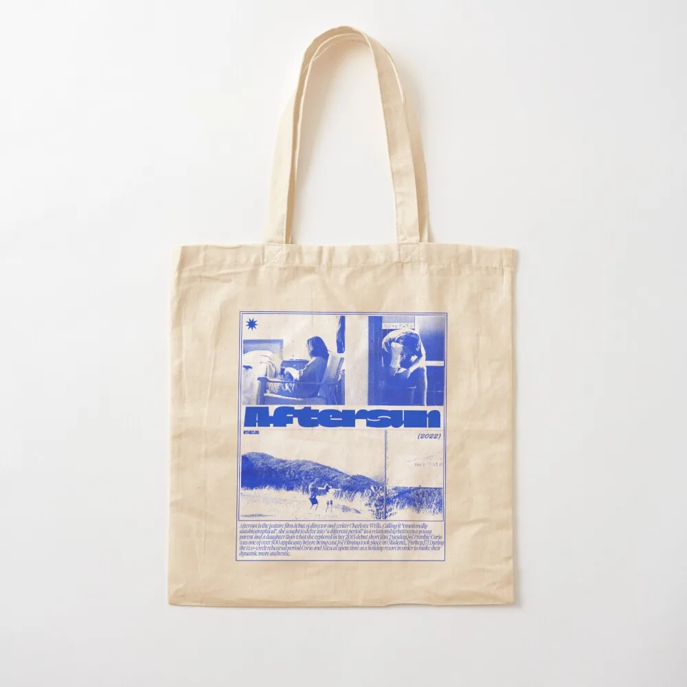 Aftersun - BLUE Tote Bag large size bags woman shopping bag tote bag men canvas bags Canvas Tote