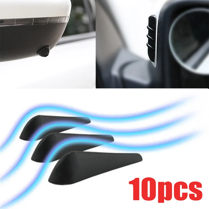 10pcs/set  Car Body Deflector Spoiler Sticker Wind Noise Reduction Rectifying Styling Mouldings Fairing Strips Auto Accessories