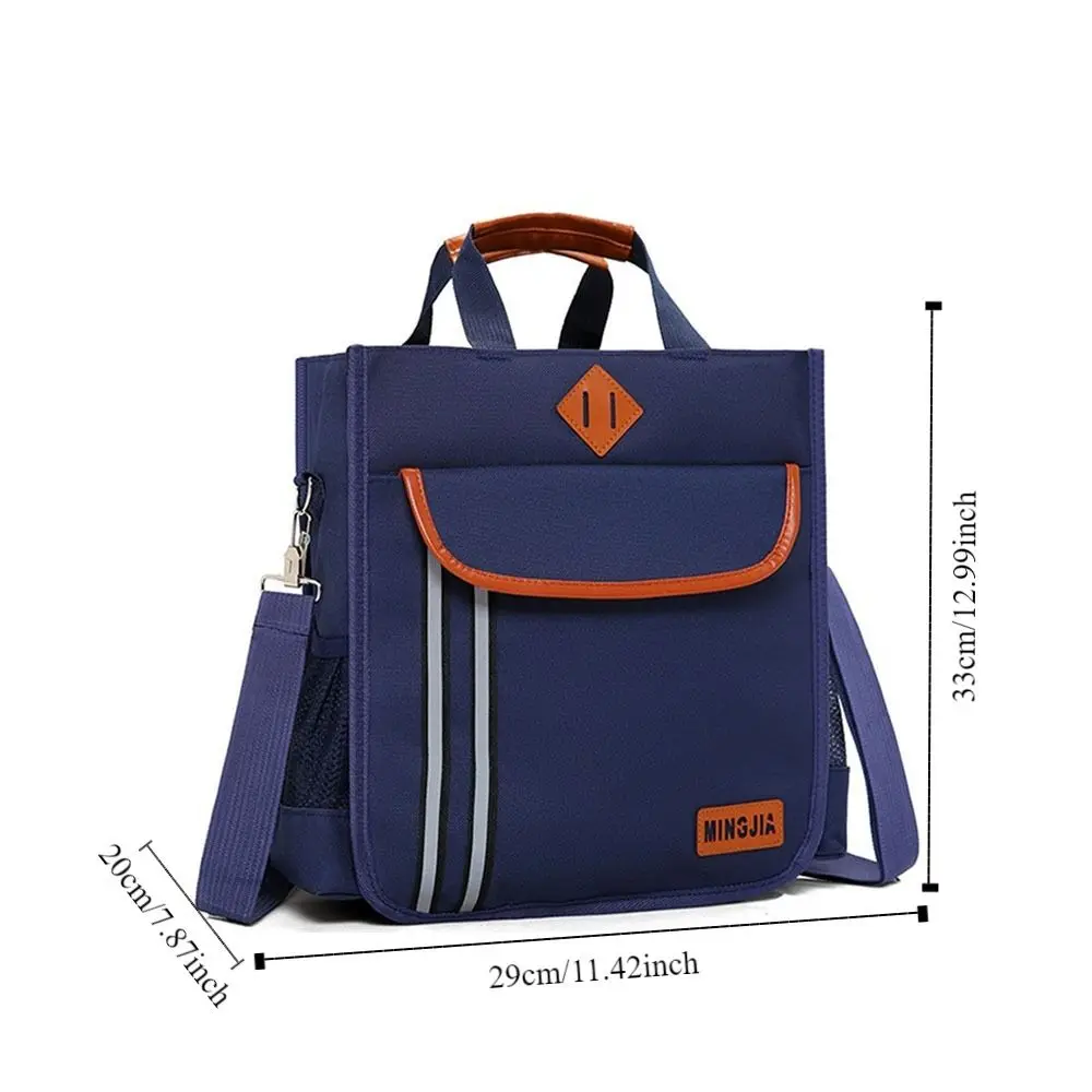 Fashion Canvas Book Bag Zipper Large Capacity Inclined Shoulder Bag Handbag Multifunctional Elementary School Backpack Outdoor