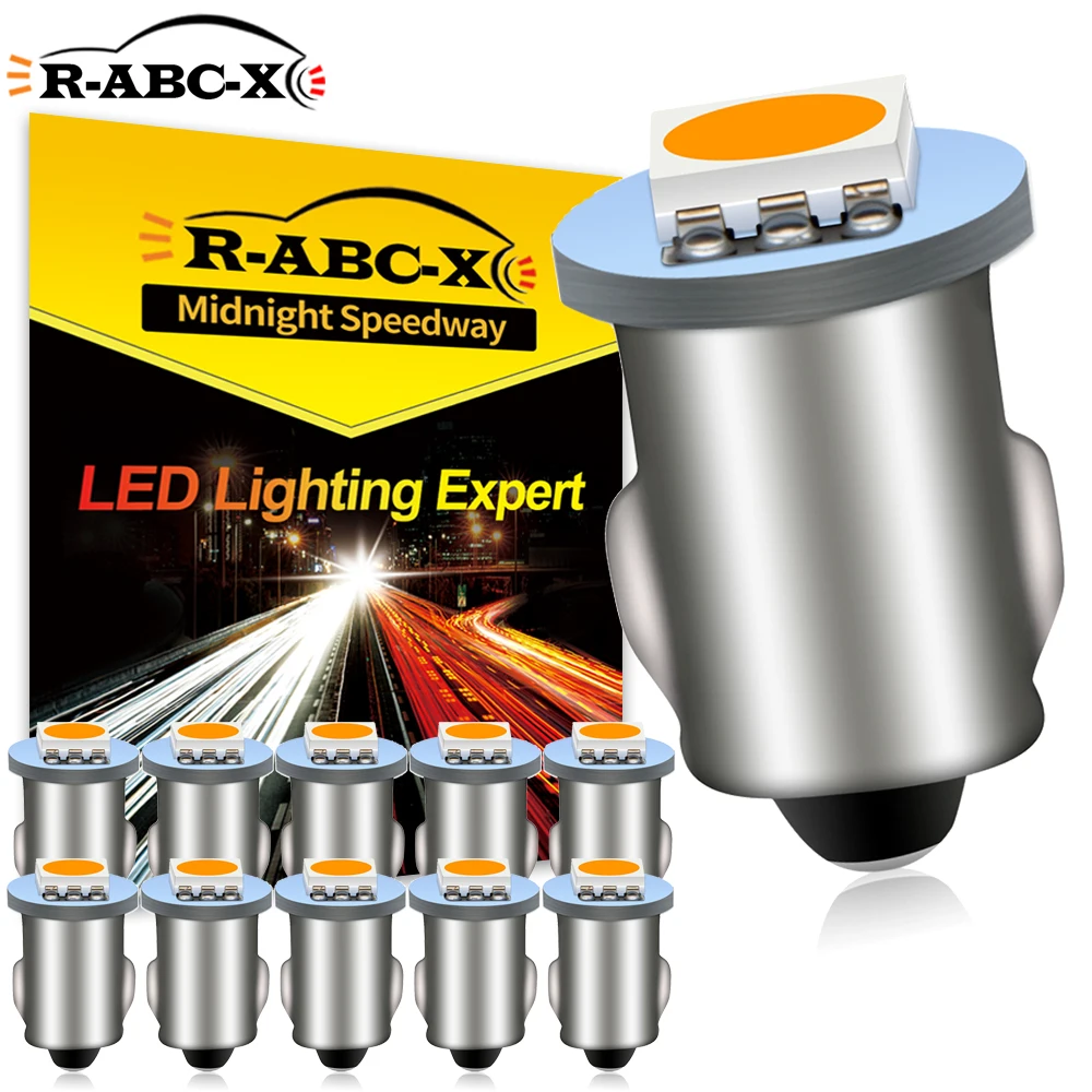 10pcs/lot Motor Auto Car Green DC 6V 12V LED Instrument Panel BA7S 5050 1SMD Light Bulbs Amber Red Pink White Pink