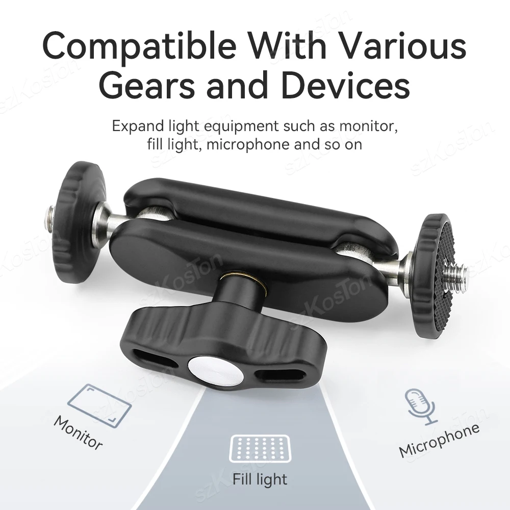 Metal Super Clamp with 360° Ball Head Magic Arm Clamp with 1/4\