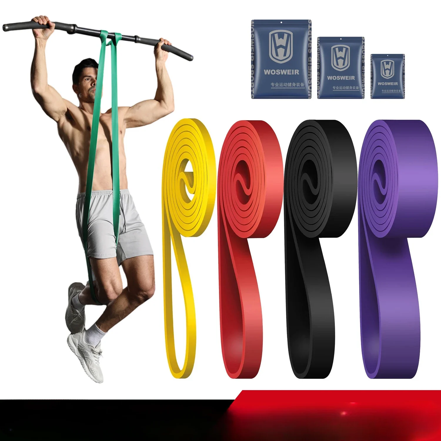 

Heavy Duty Latex Resistance Band Exercise Elastic Band For Sport Strength Pull Up Assist Band Workout Pilates Fitness Equipment