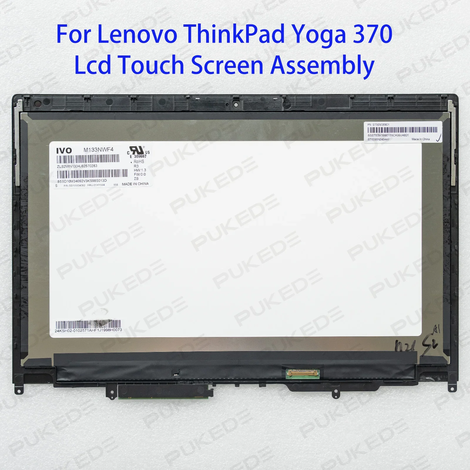 

Laptop Assembly for Lenovo ThinkPad Yoga 370 20JH 20JJ 13.3'' LCD Display Touch Screen Digitizer Assembly with Frame