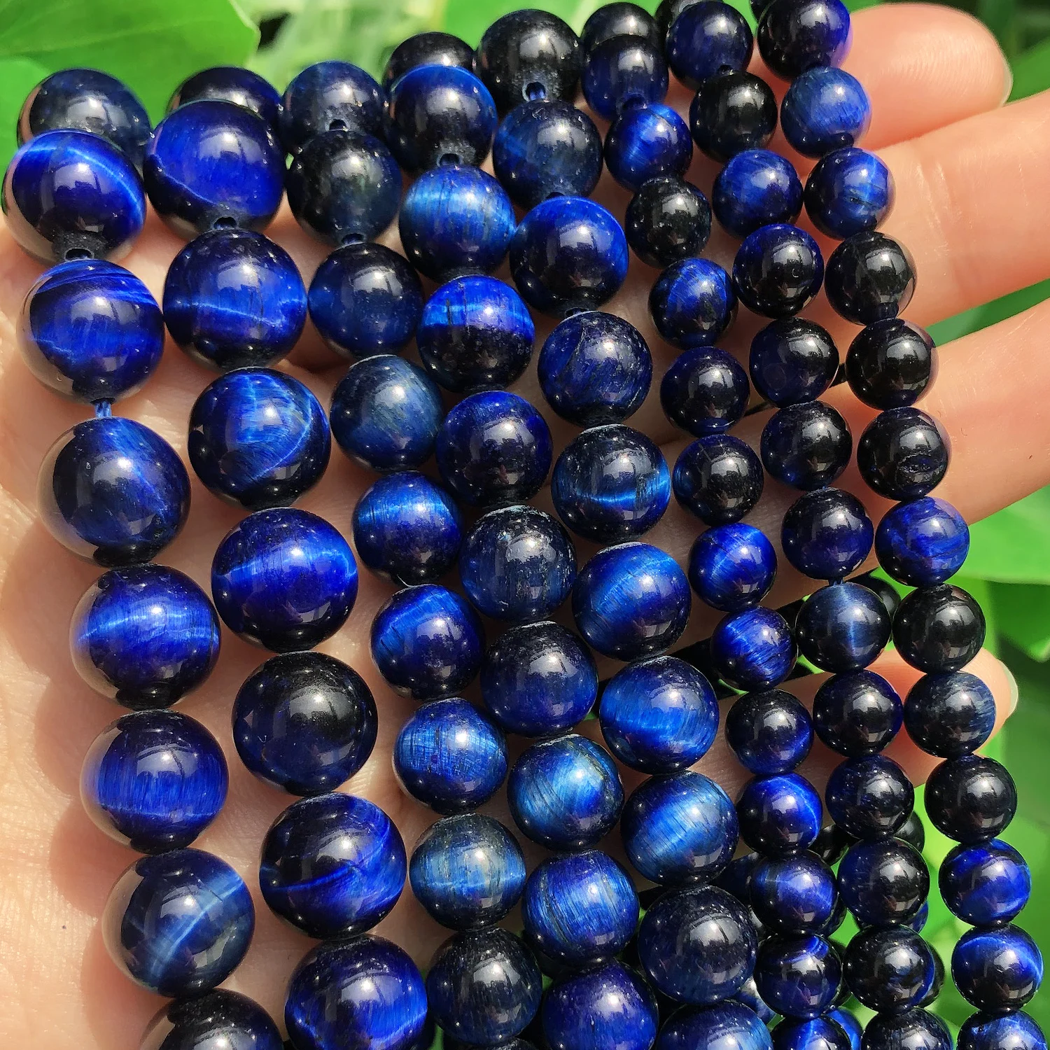 A++ Natural Stone Beads Blue Tiger Eye Round Beads For Jewelry Making 4 6 8 10 12mm DIY Bracelet Necklace Accessories 15\'\'