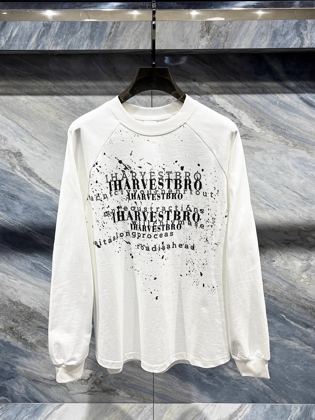 

Casual Men's Long Sve T-irt Letter Print Loose Fit Comfortable Breathable round Ne Sweatirt for Young Men Autumn Fas...