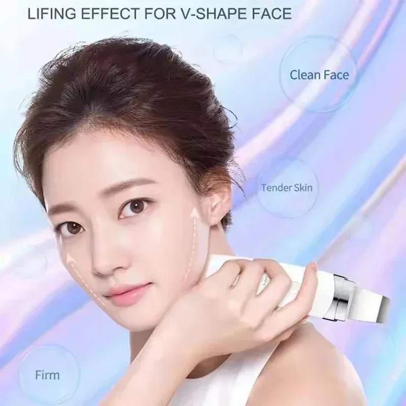 Nouveau Spatule ultrasonique pour épurateur de peau du visage, dissolvant de points noirs, nettoyage en profondeur du visage, Machine de levage, pelle à éplucher, nettoyage des pores