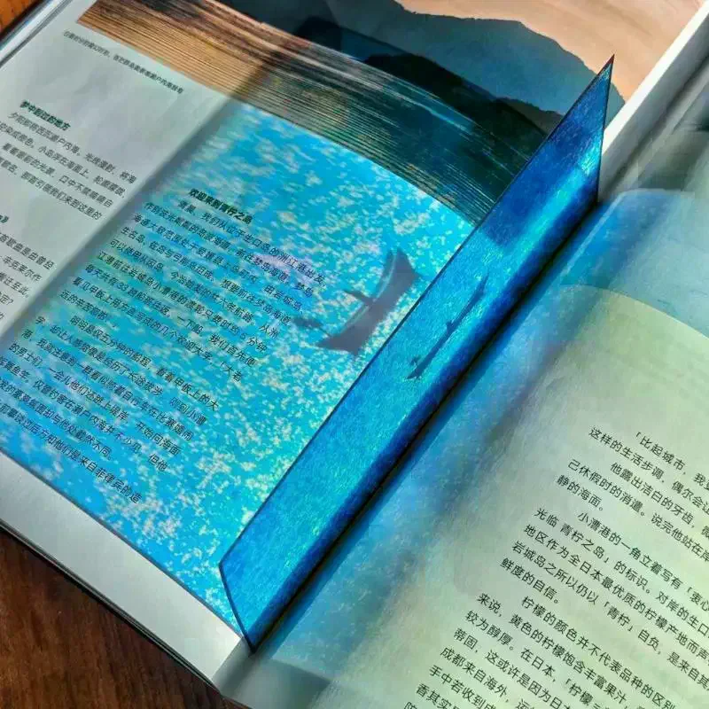 Ocean World Book Clips  Acrylic Bookmarks Special Seascape Markers For Kids School Reading Study