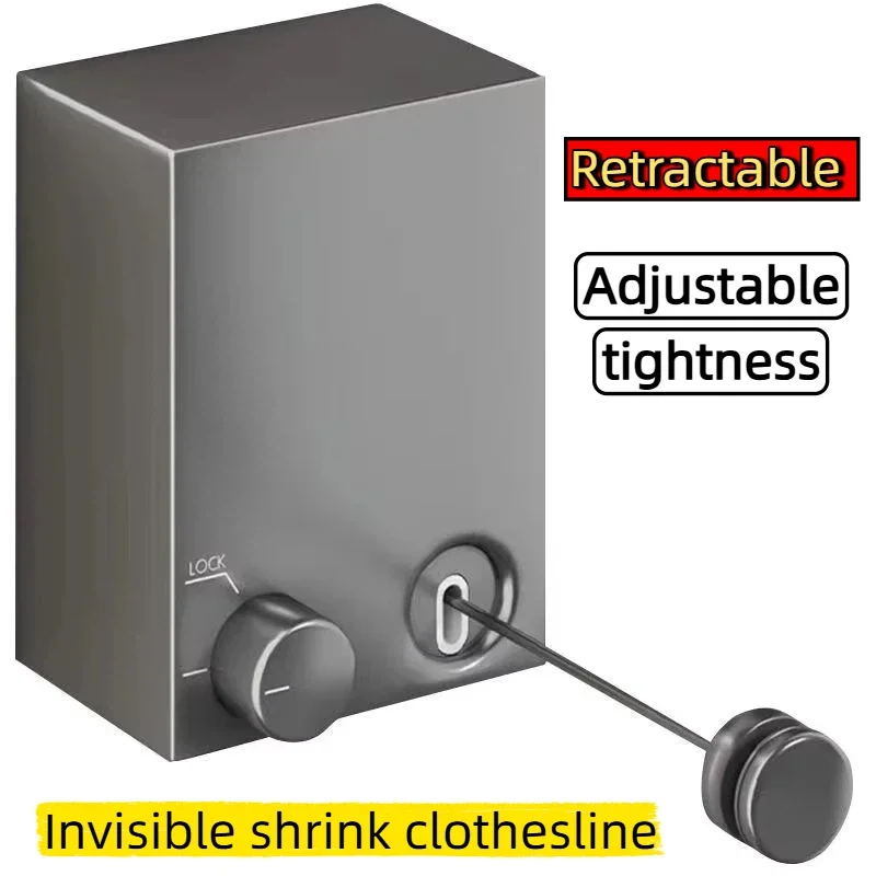 Retractable Clothesline Stainless Seel Pull-out Clothes-drying Machine Rope Spacesaving Clothes Drying Rack Adjustable Tightness