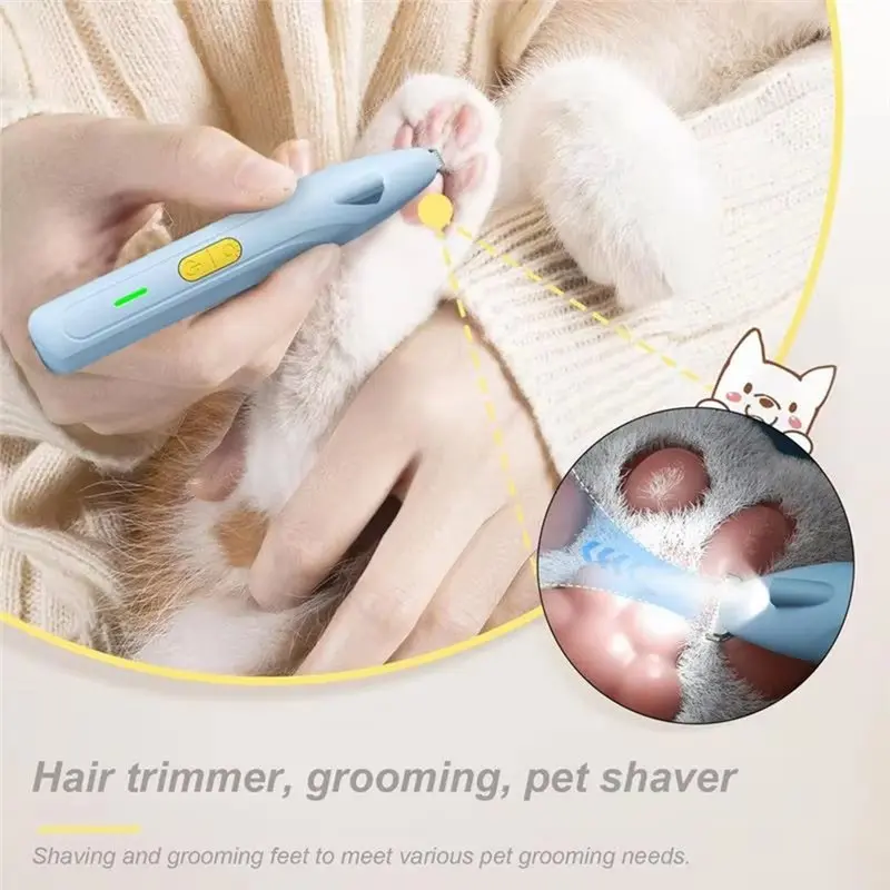 سهلة الاستخدام بالكامل مقاوم للماء Dogpaw المتقلب مع مصباح ليد USB قابلة للشحن منخفضة الضوضاء للحيوانات الأليفة أداة تهذيب الشعر ماكينة حلاقة للحيوانات الأليفة أ