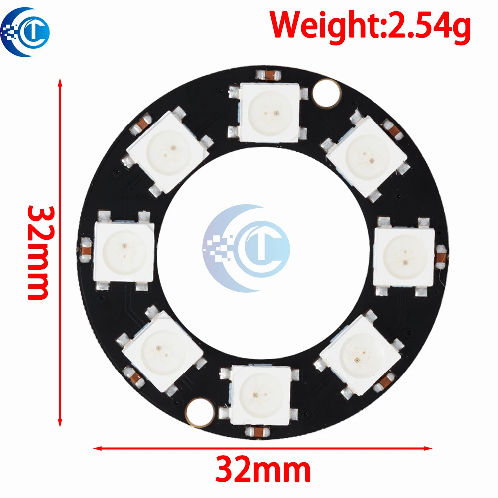 1PC WS2812 5050 Full-Color LED Ring – Integrated Drivers, 1–24 LED Options for Creative DIY Lighting