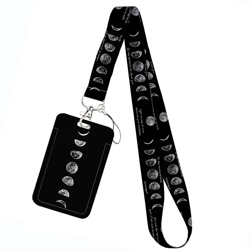 Love Marble Pattern Keychain Holder with Lanyard