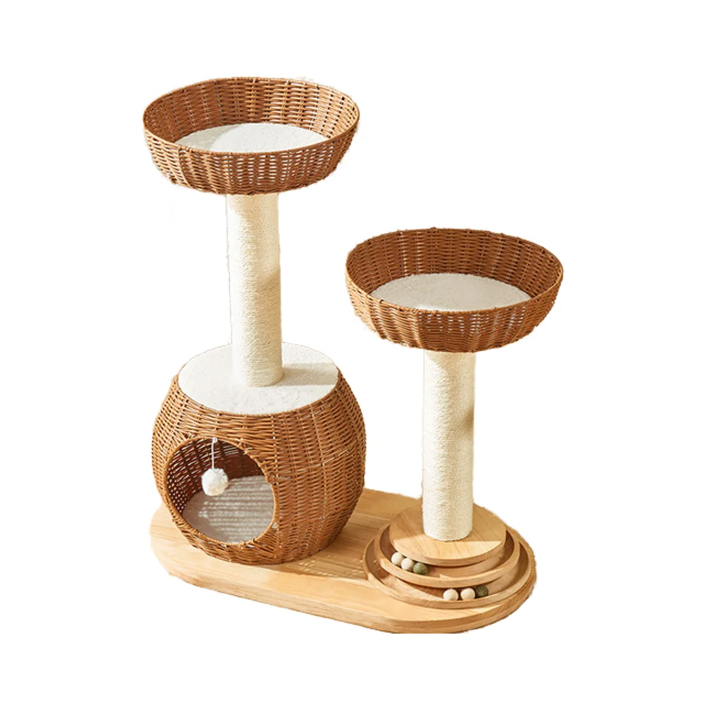 

% -High Quality Large Interactive Automatic Laser Cat Toy Wood and Sisal Automatic Tree with Fur Material*